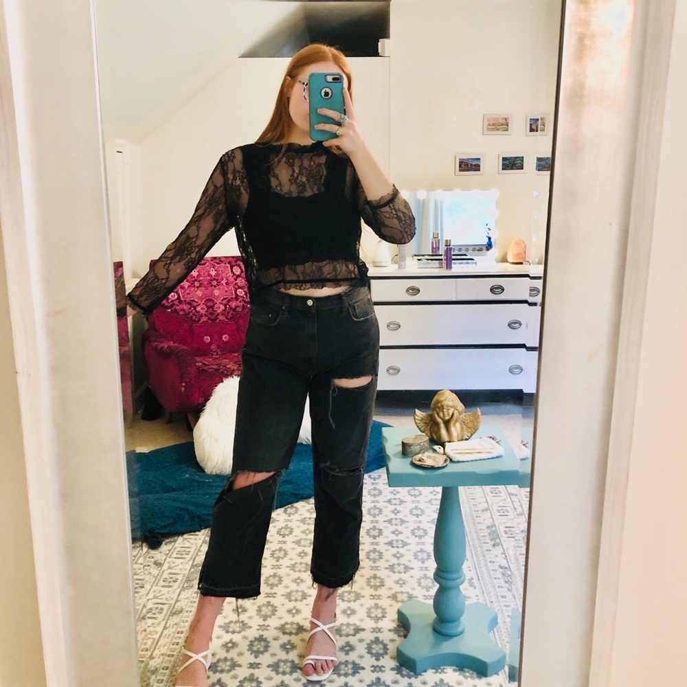 Free Press lace long sleeve